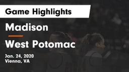 Madison  vs West Potomac  Game Highlights - Jan. 24, 2020