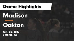 Madison  vs Oakton  Game Highlights - Jan. 28, 2020