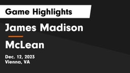 James Madison  vs McLean  Game Highlights - Dec. 12, 2023