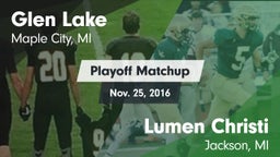 Matchup: Glen Lake High vs. Lumen Christi  2016