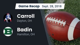 Recap: Carroll  vs. Badin  2018