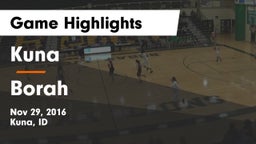 Kuna  vs Borah  Game Highlights - Nov 29, 2016