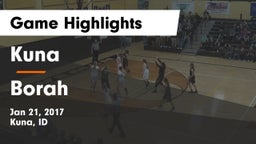 Kuna  vs Borah  Game Highlights - Jan 21, 2017