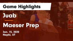 Juab  vs Maeser Prep Game Highlights - Jan. 15, 2020