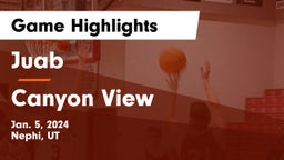 Juab  vs Canyon View  Game Highlights - Jan. 5, 2024