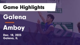 Galena  vs Amboy  Game Highlights - Dec. 18, 2023