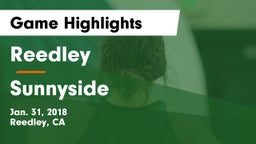 Reedley  vs Sunnyside  Game Highlights - Jan. 31, 2018