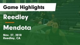 Reedley  vs Mendota  Game Highlights - Nov. 27, 2018