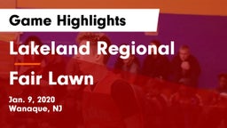 Lakeland Regional  vs Fair Lawn  Game Highlights - Jan. 9, 2020