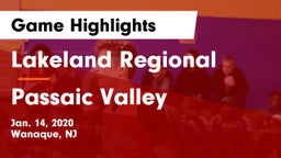 Lakeland Regional  vs Passaic Valley  Game Highlights - Jan. 14, 2020
