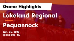 Lakeland Regional  vs Pequannock  Game Highlights - Jan. 25, 2020