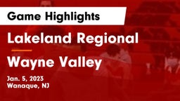 Lakeland Regional  vs Wayne Valley  Game Highlights - Jan. 5, 2023