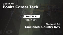 Matchup: Ponitz Career Tech vs. Cincinnati Country Day  2016