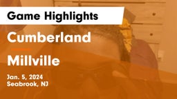 Cumberland  vs Millville  Game Highlights - Jan. 5, 2024