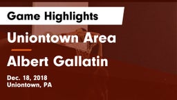 Uniontown Area  vs Albert Gallatin Game Highlights - Dec. 18, 2018