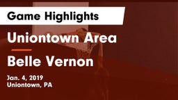 Uniontown Area  vs Belle Vernon  Game Highlights - Jan. 4, 2019
