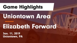 Uniontown Area  vs Elizabeth Forward  Game Highlights - Jan. 11, 2019
