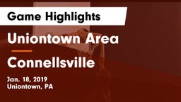 Uniontown Area  vs Connellsville  Game Highlights - Jan. 18, 2019