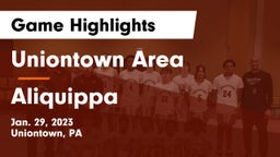 Uniontown Area  vs Aliquippa  Game Highlights - Jan. 29, 2023