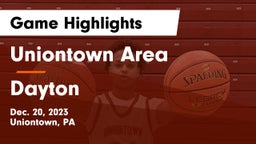 Uniontown Area  vs Dayton  Game Highlights - Dec. 20, 2023