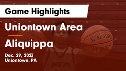 Uniontown Area  vs Aliquippa  Game Highlights - Dec. 29, 2023