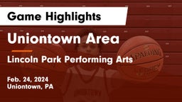 Uniontown Area  vs Lincoln Park Performing Arts  Game Highlights - Feb. 24, 2024