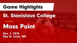 St. Stanislaus College vs Moss Point  Game Highlights - Dec. 7, 2018