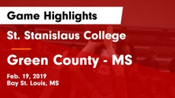 St. Stanislaus College vs Green County  - MS Game Highlights - Feb. 19, 2019