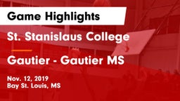 St. Stanislaus College vs Gautier  - Gautier MS Game Highlights - Nov. 12, 2019