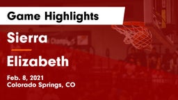 Sierra  vs Elizabeth  Game Highlights - Feb. 8, 2021
