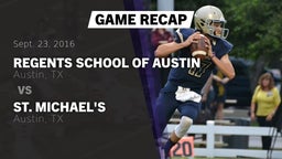 Recap: Regents School of Austin vs. St. Michael's  2016