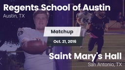 Matchup: Regents School vs. Saint Mary's Hall  2016