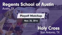 Matchup: Regents School vs. Holy Cross  2016