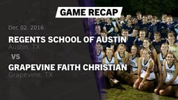 Recap: Regents School of Austin vs. Grapevine Faith Christian  2016