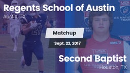 Matchup: Regents School vs. Second Baptist  2017