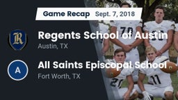 Recap: Regents School of Austin vs. All Saints Episcopal School 2018