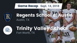 Recap: Regents School of Austin vs. Trinity Valley School 2018