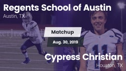 Matchup: Regents School vs. Cypress Christian  2019
