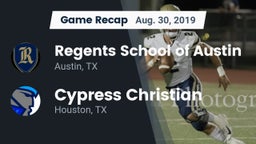 Recap: Regents School of Austin vs. Cypress Christian  2019
