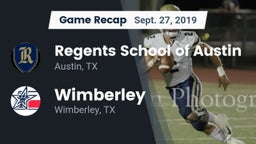 Recap: Regents School of Austin vs. Wimberley  2019