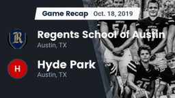 Recap: Regents School of Austin vs. Hyde Park 2019