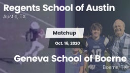 Matchup: Regents School vs. Geneva School of Boerne 2020