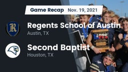 Recap: Regents School of Austin vs. Second Baptist  2021