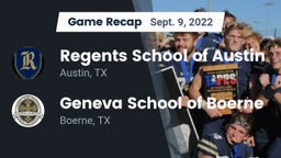 Recap: Regents School of Austin vs. Geneva School of Boerne 2022