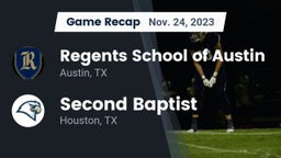 Recap: Regents School of Austin vs. Second Baptist  2023