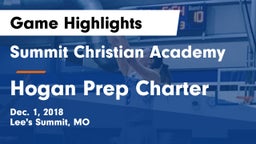 Summit Christian Academy vs Hogan Prep Charter  Game Highlights - Dec. 1, 2018