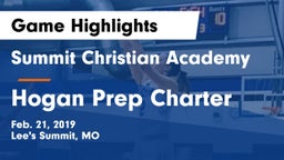 Summit Christian Academy vs Hogan Prep Charter  Game Highlights - Feb. 21, 2019