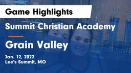 Summit Christian Academy vs Grain Valley  Game Highlights - Jan. 12, 2022