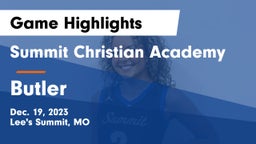 Summit Christian Academy vs Butler  Game Highlights - Dec. 19, 2023