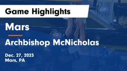 Mars  vs Archbishop McNicholas  Game Highlights - Dec. 27, 2023